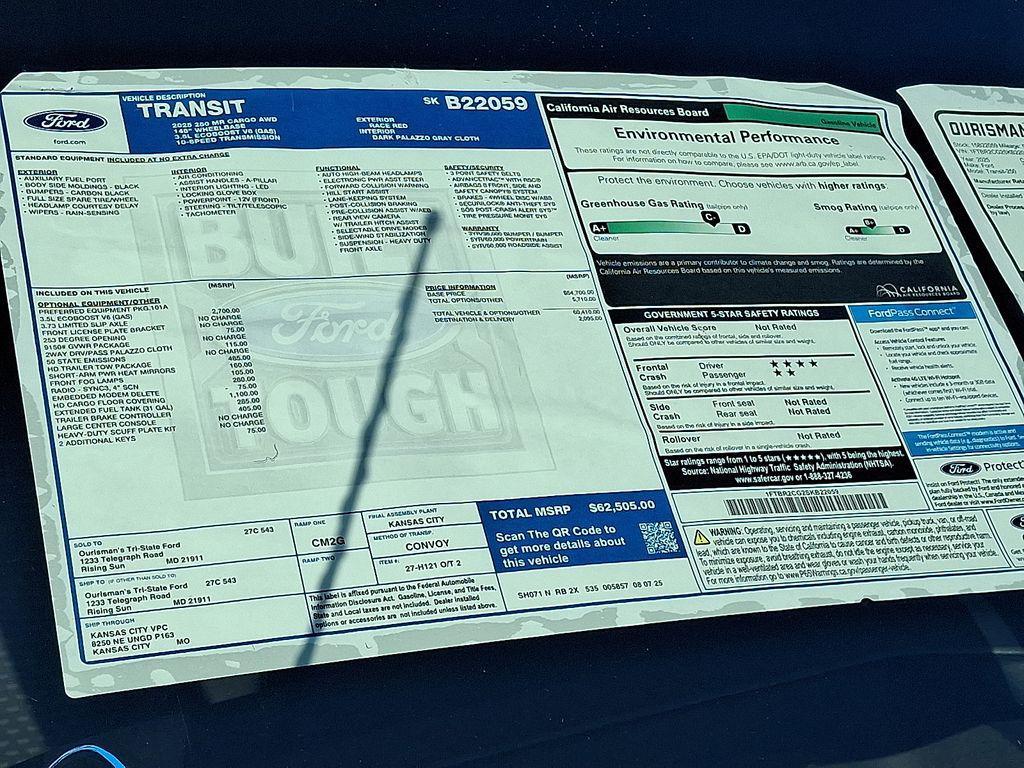 new 2025 Ford Transit-250 car, priced at $57,500
