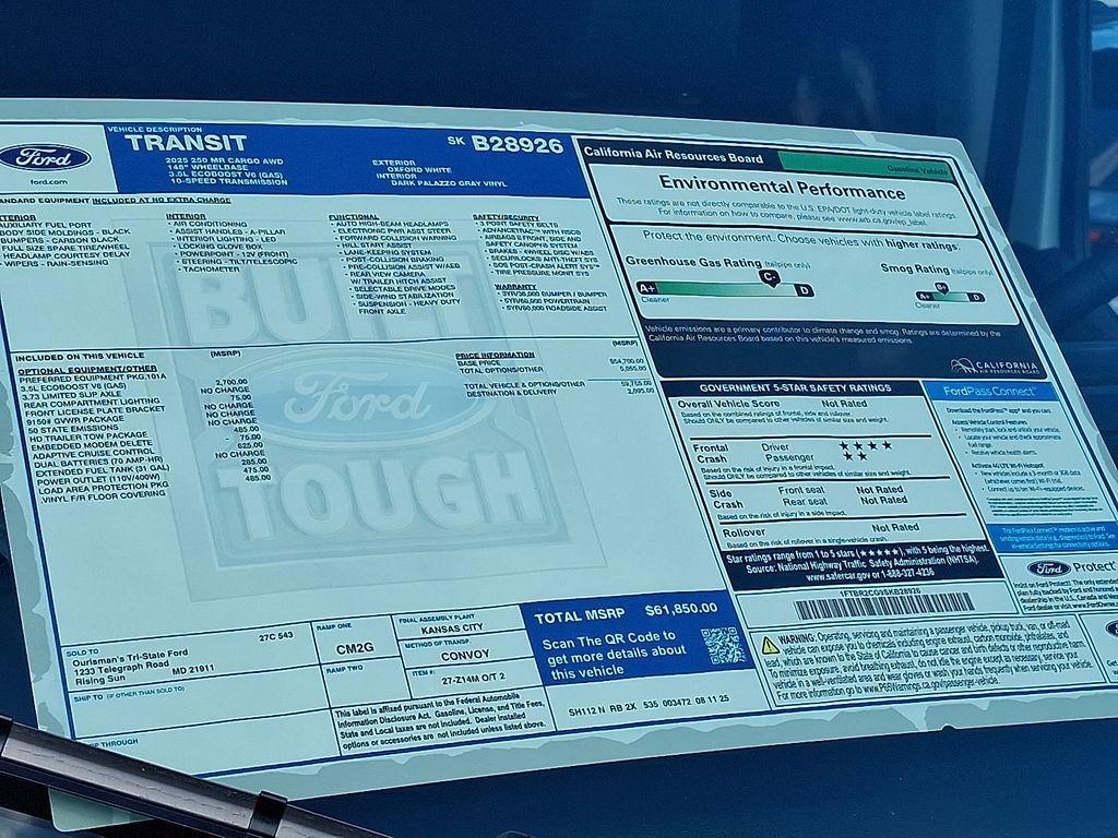 new 2025 Ford Transit-250 car, priced at $56,500