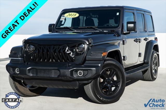 used 2018 Jeep Wrangler Unlimited car, priced at $20,990