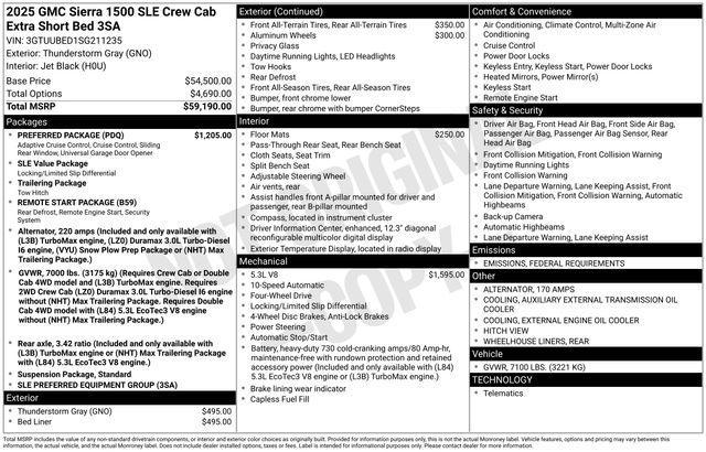 new 2025 GMC Sierra 1500 car, priced at $51,891
