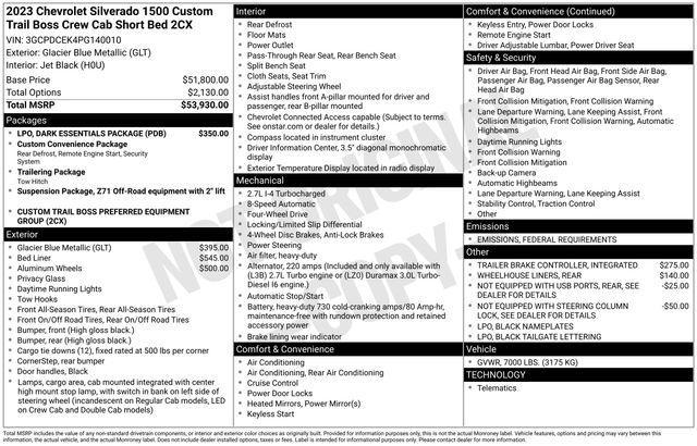 used 2023 Chevrolet Silverado 1500 car, priced at $38,400
