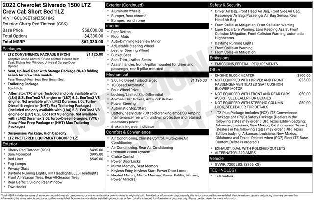 used 2022 Chevrolet Silverado 1500 car, priced at $42,400