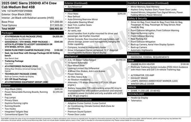 new 2025 GMC Sierra 2500 car, priced at $80,279