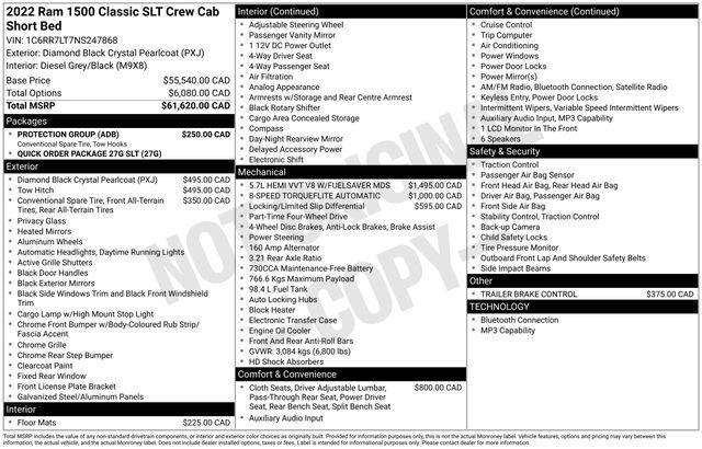 used 2022 Ram 1500 Classic car, priced at $28,000
