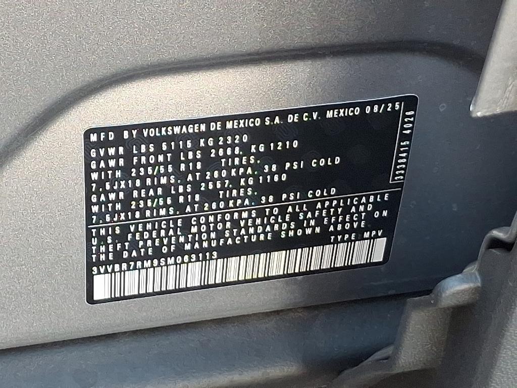 new 2025 Volkswagen Tiguan car, priced at $34,182