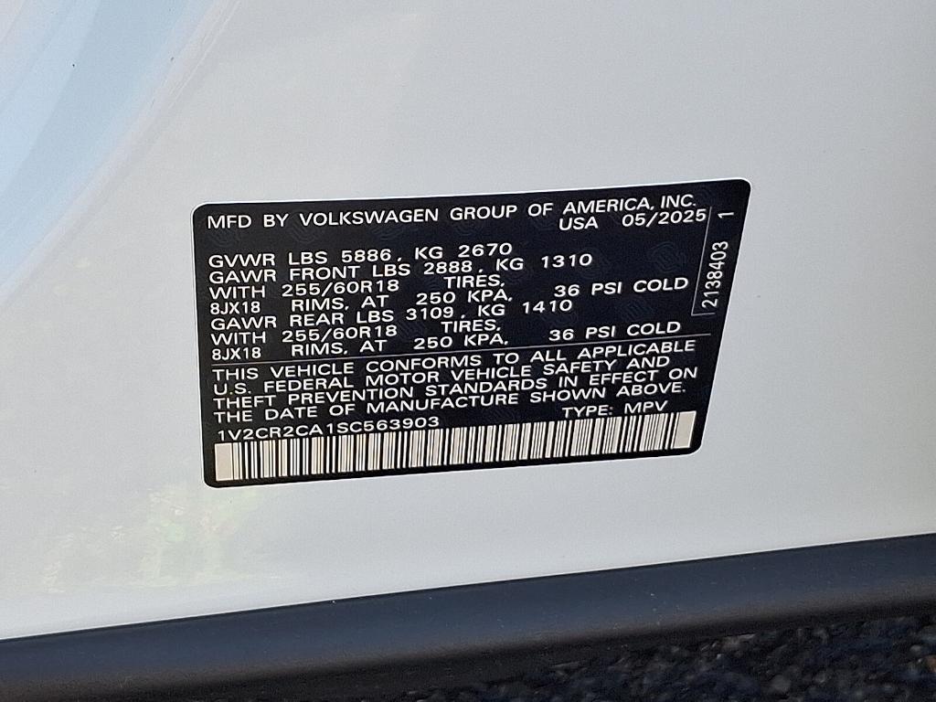 new 2025 Volkswagen Atlas car, priced at $49,759