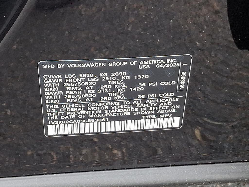 new 2025 Volkswagen Atlas car, priced at $47,048