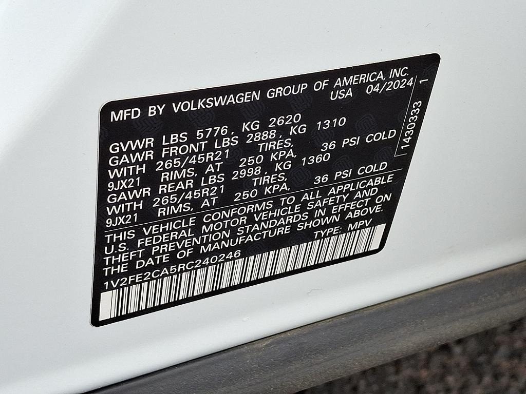 used 2024 Volkswagen Atlas Cross Sport car, priced at $42,999