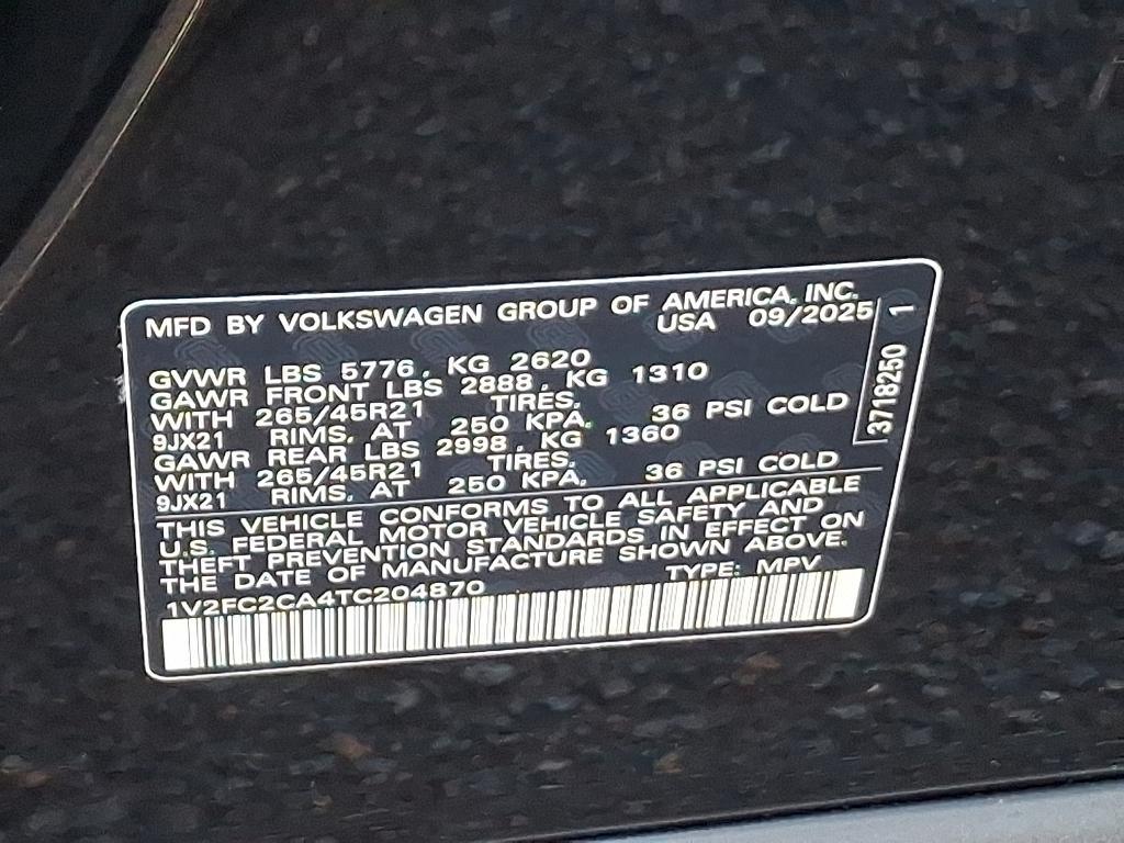 new 2026 Volkswagen Atlas Cross Sport car, priced at $56,238