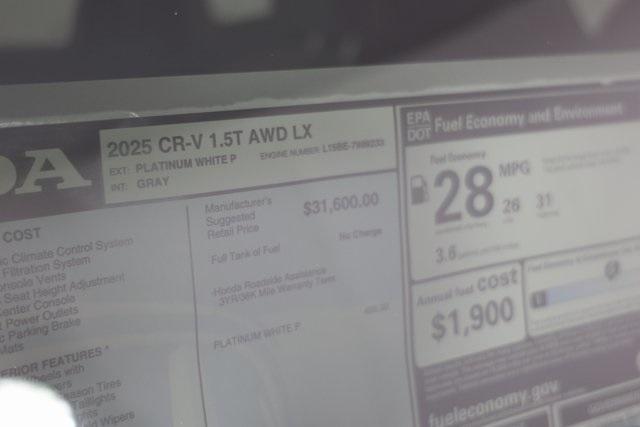 new 2025 Honda CR-V car, priced at $33,405