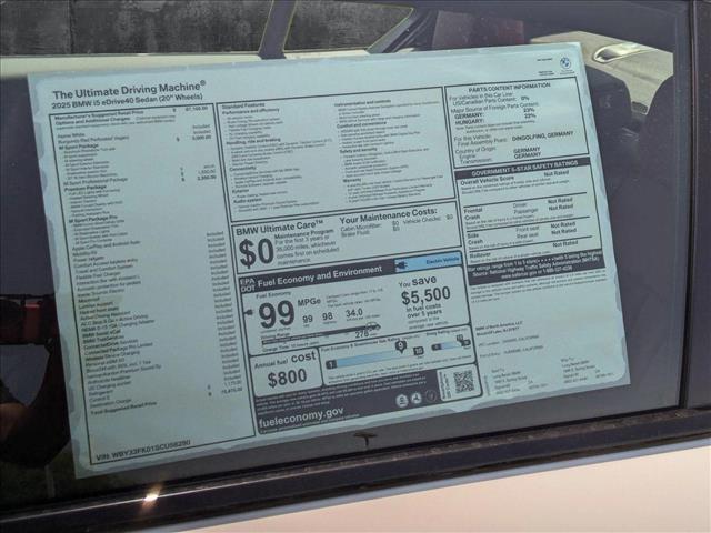 new 2025 BMW i5 car, priced at $75,475