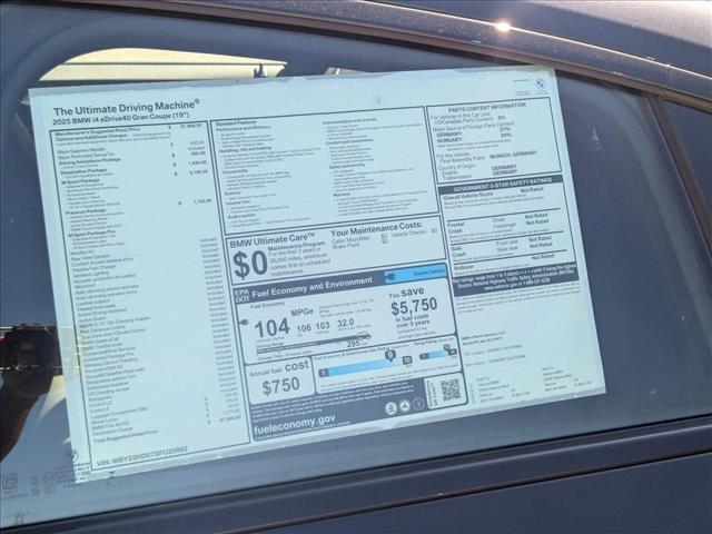 new 2025 BMW i4 Gran Coupe car, priced at $67,360