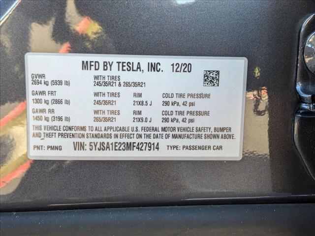 used 2021 Tesla Model S car, priced at $38,992