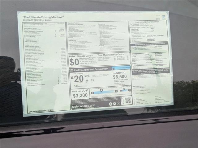 new 2025 BMW 760 car, priced at $134,270