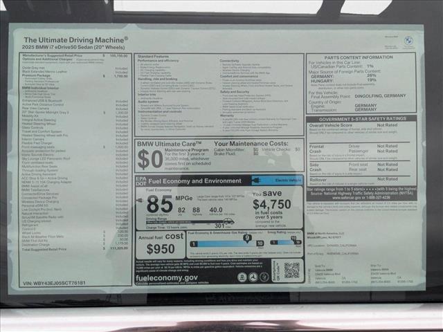 new 2025 BMW i7 car, priced at $111,325