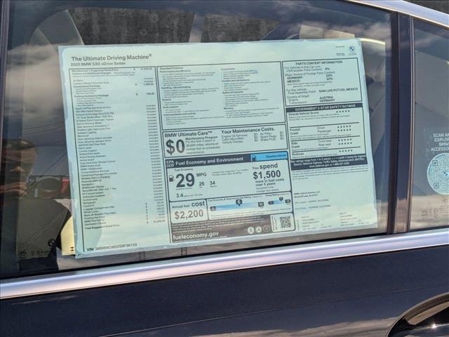 new 2025 BMW 330 car, priced at $51,930
