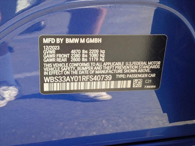 used 2024 BMW M3 car, priced at $83,870