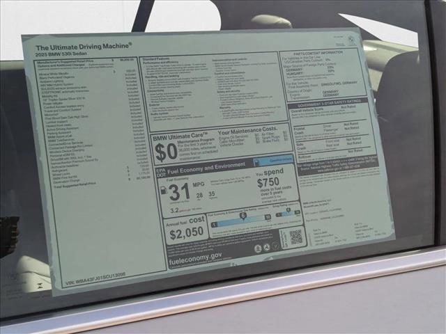 new 2025 BMW 530 car, priced at $60,195