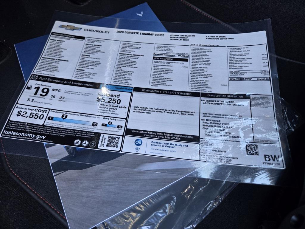 used 2020 Chevrolet Corvette car, priced at $69,658