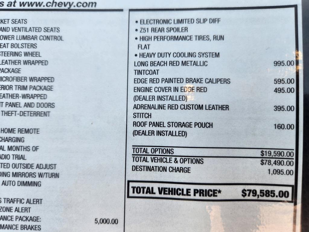 used 2020 Chevrolet Corvette car, priced at $69,658