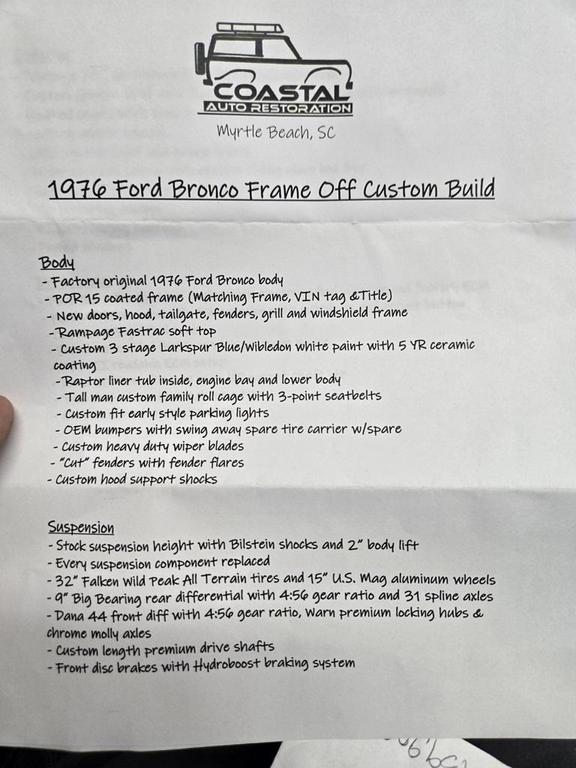 used 1976 Ford Bronco car, priced at $119,665