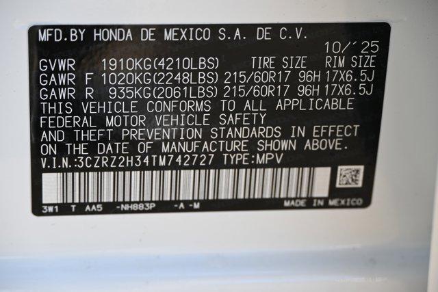 new 2026 Honda HR-V car, priced at $28,720