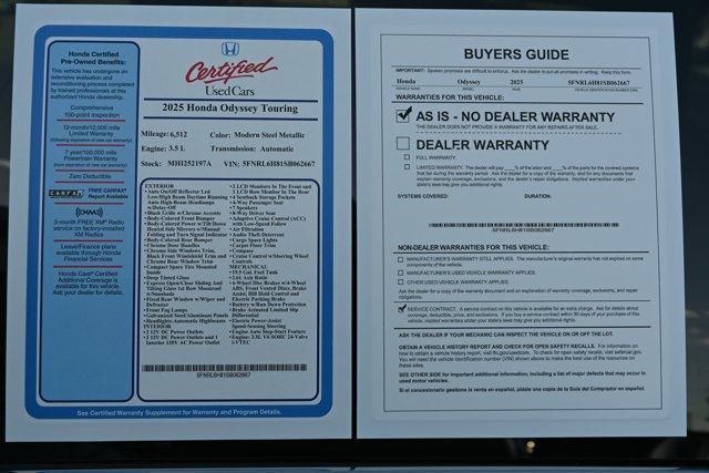 used 2025 Honda Odyssey car, priced at $41,419