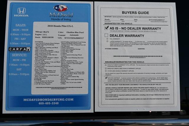 used 2018 Honda Pilot car, priced at $19,720