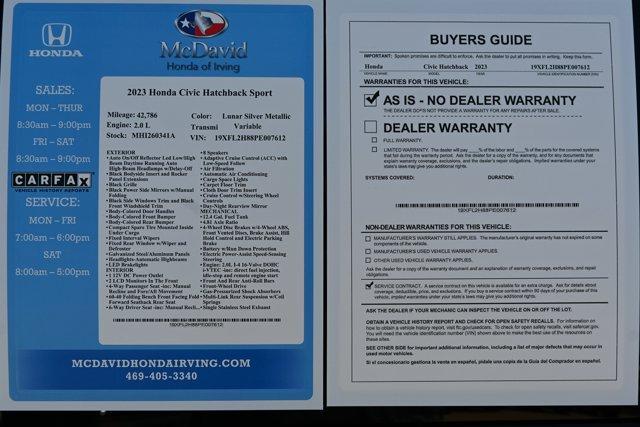 used 2023 Honda Civic car, priced at $21,977