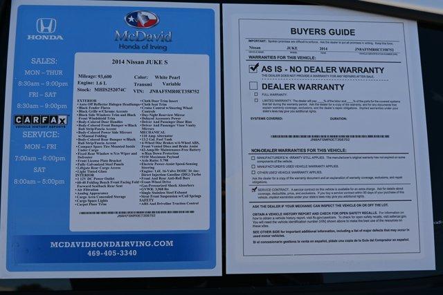 used 2014 Nissan Juke car, priced at $7,977