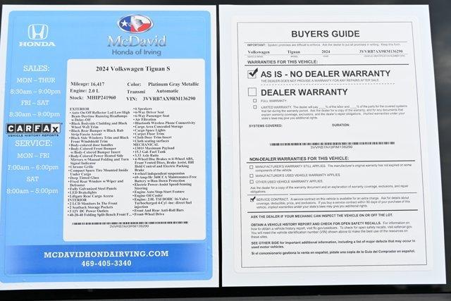 used 2024 Volkswagen Tiguan car, priced at $23,000