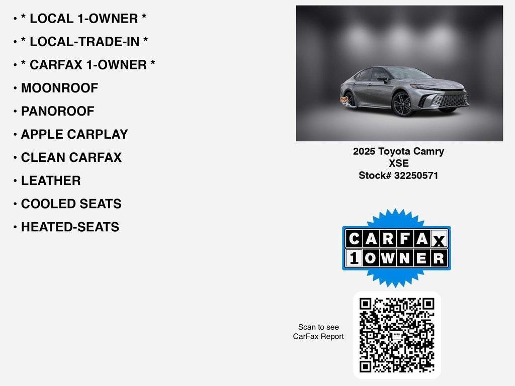 used 2025 Toyota Camry car, priced at $37,980