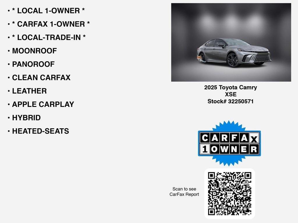 used 2025 Toyota Camry car, priced at $37,304