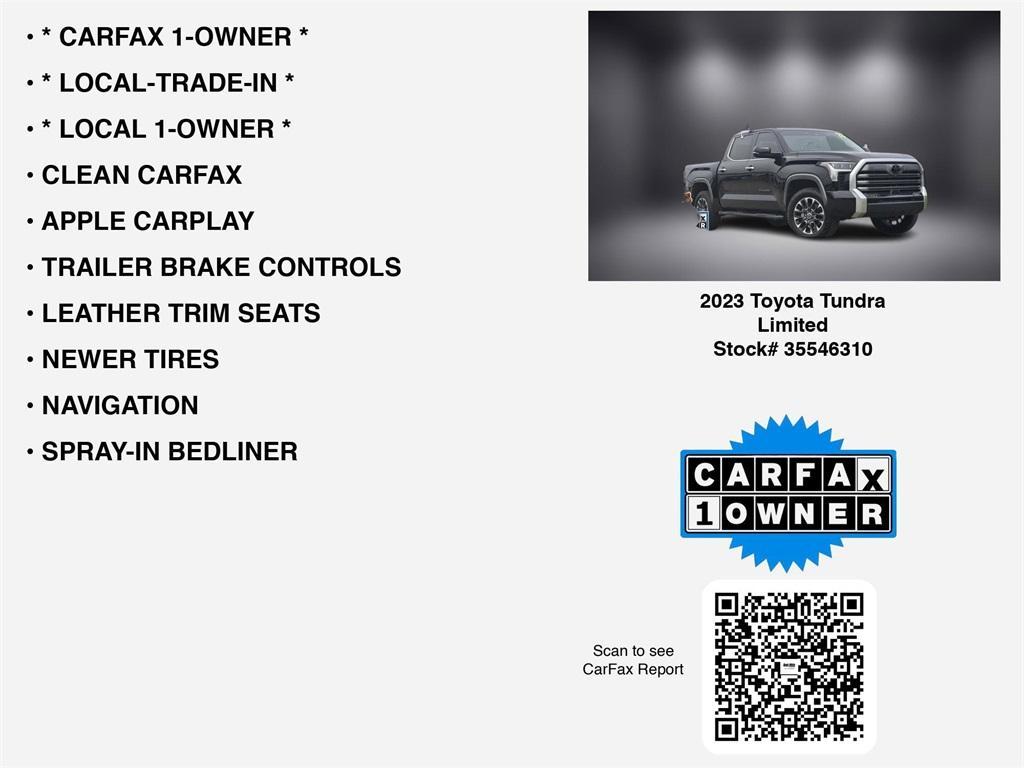 used 2023 Toyota Tundra car, priced at $42,500