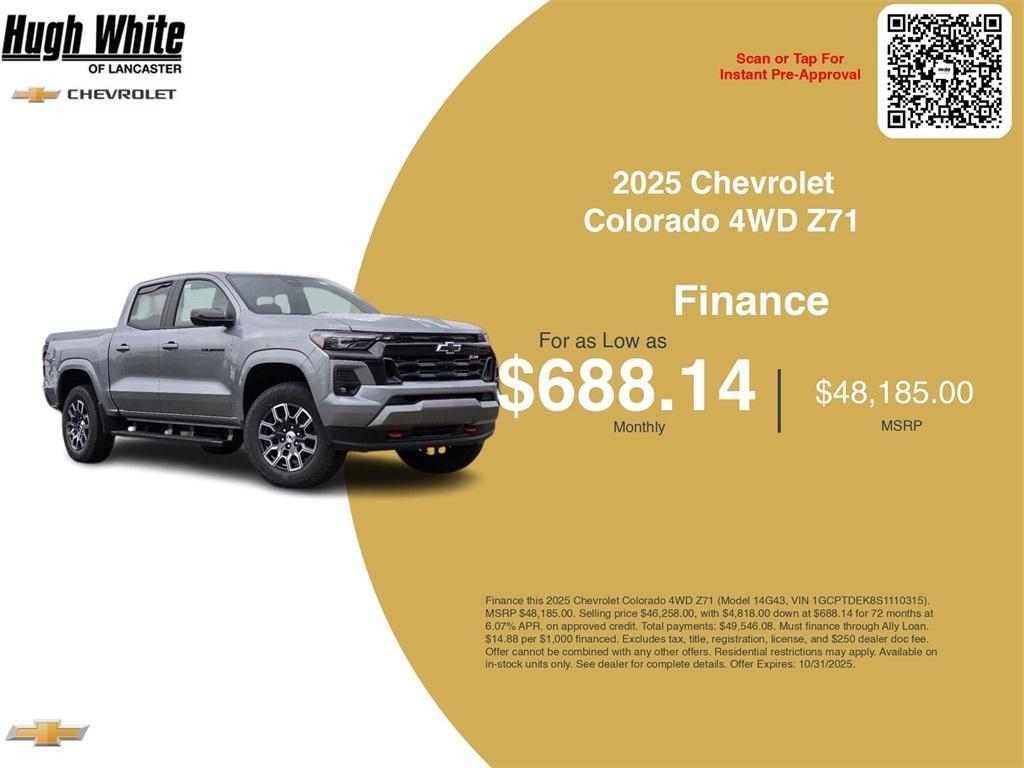 new 2025 Chevrolet Colorado car, priced at $45,780