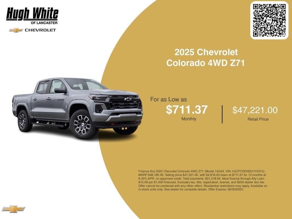 new 2025 Chevrolet Colorado car, priced at $46,739