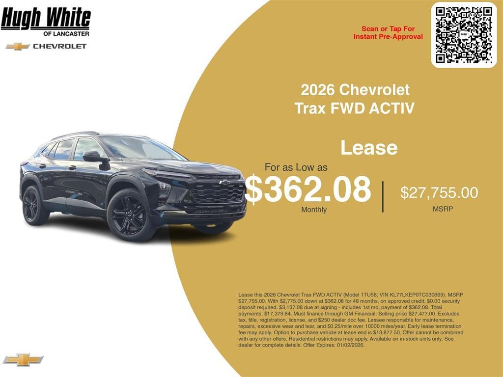 new 2026 Chevrolet Trax car, priced at $27,477