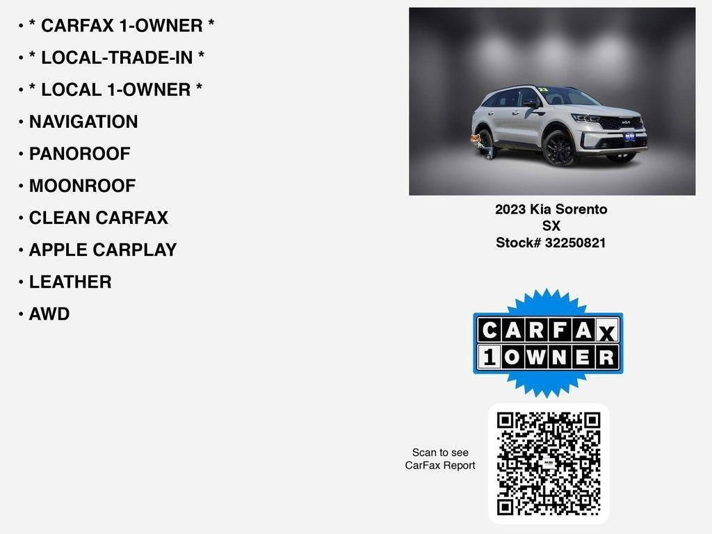 used 2023 Kia Sorento car, priced at $31,216