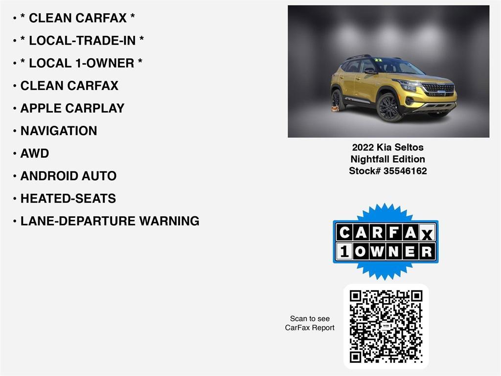 used 2022 Kia Seltos car, priced at $22,167