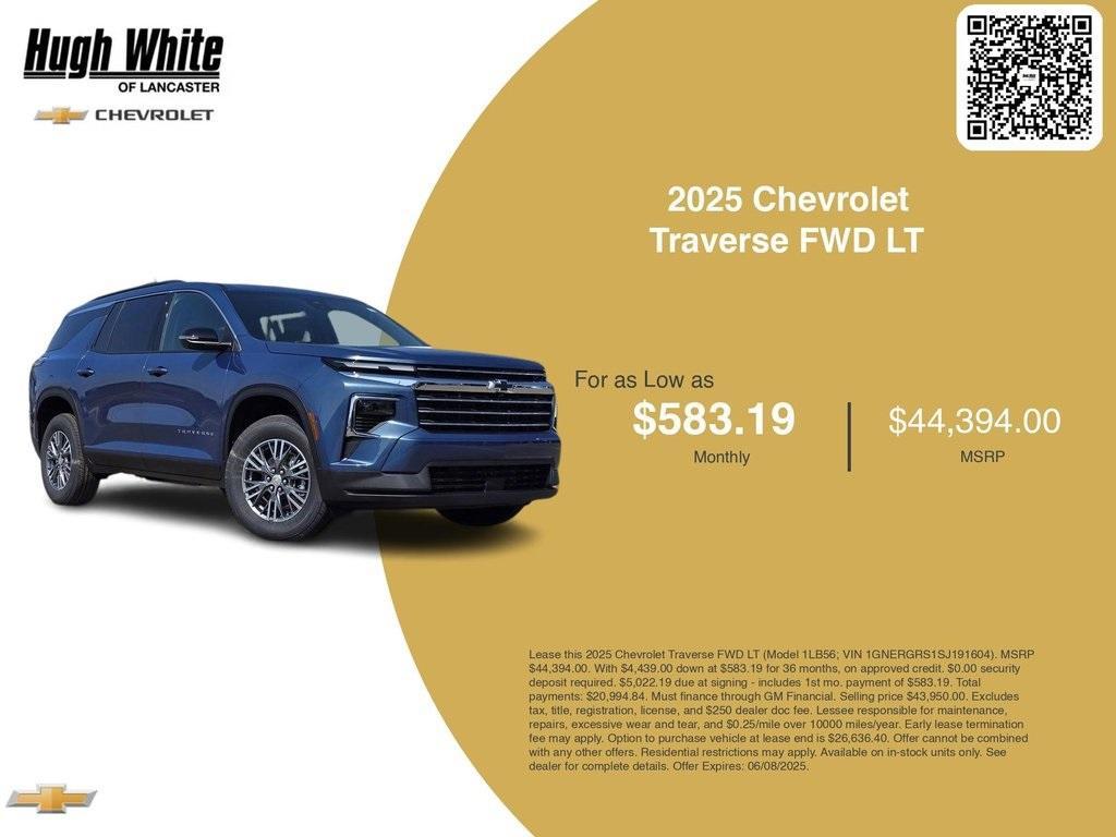 new 2025 Chevrolet Traverse car, priced at $43,950