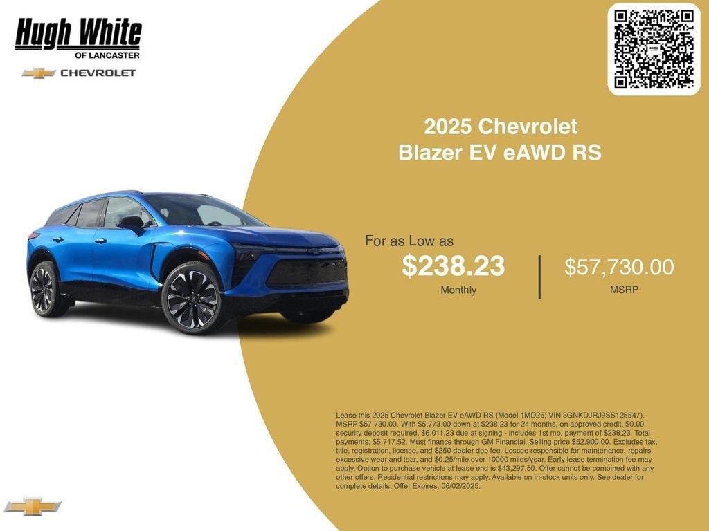 new 2025 Chevrolet Blazer EV car, priced at $52,900