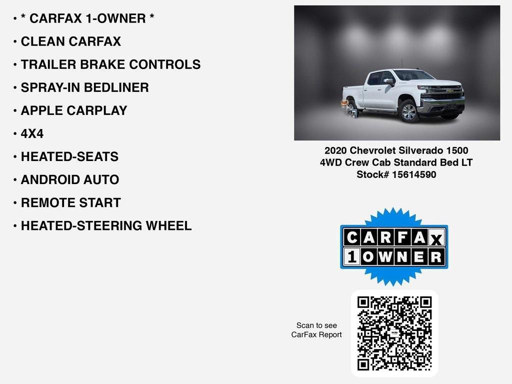 used 2020 Chevrolet Silverado 1500 car, priced at $26,500