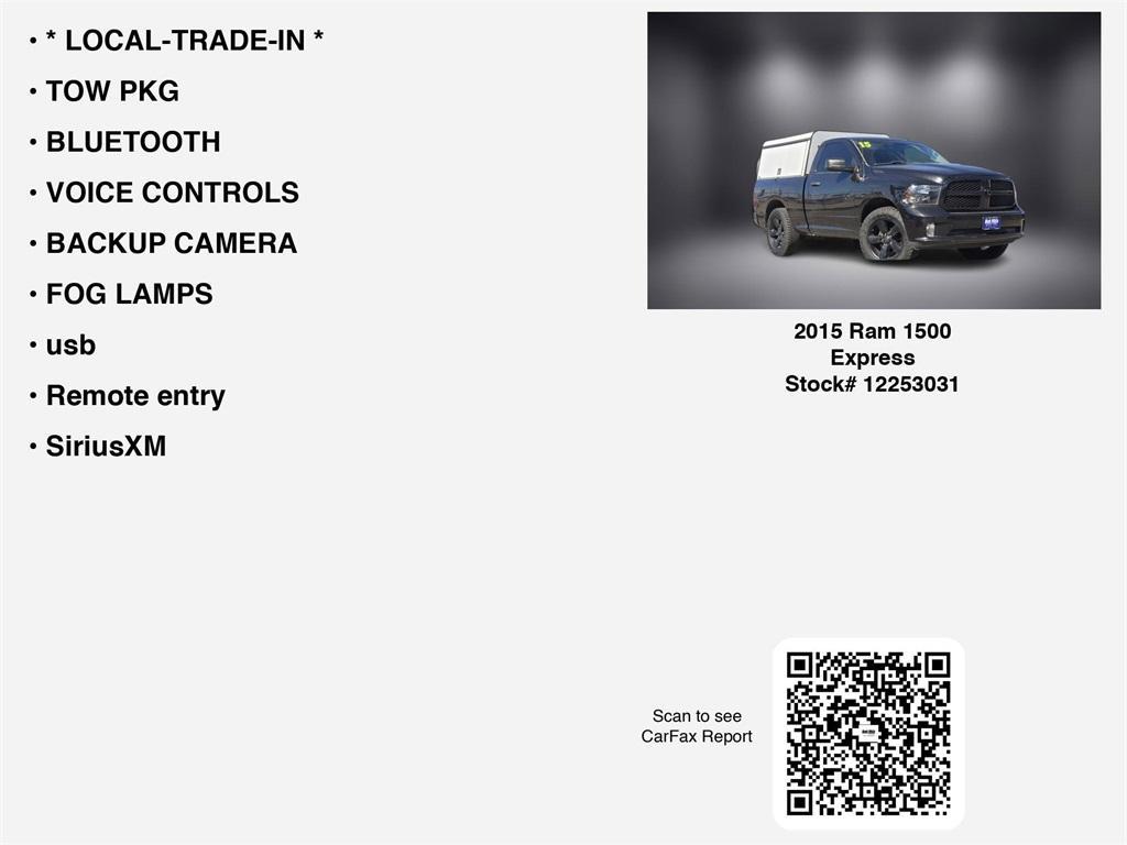 used 2015 Ram 1500 car, priced at $14,980