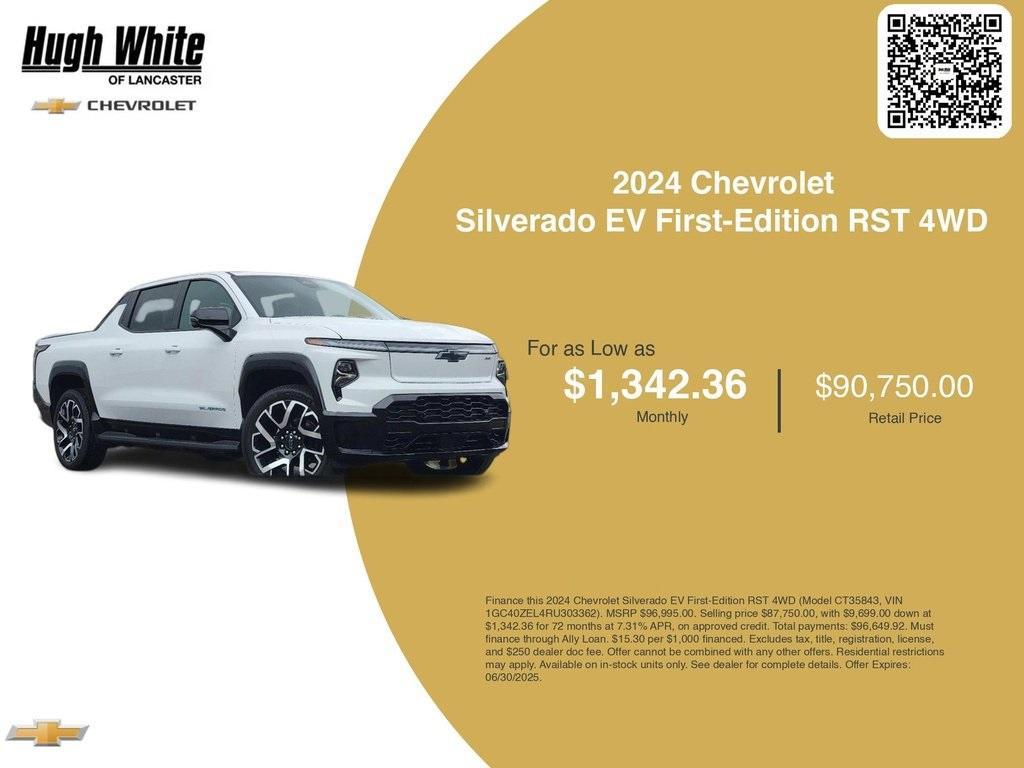new 2024 Chevrolet Silverado EV car, priced at $90,750