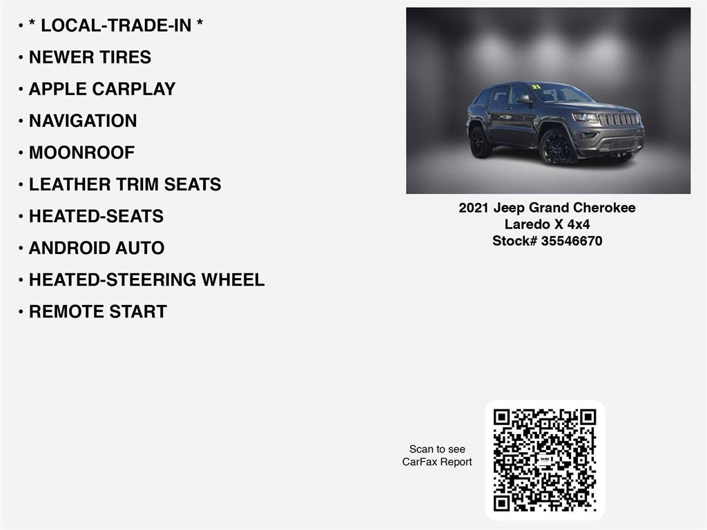 used 2021 Jeep Grand Cherokee car, priced at $24,242