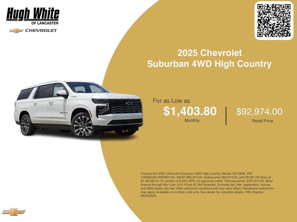 new 2025 Chevrolet Suburban car, priced at $92,974