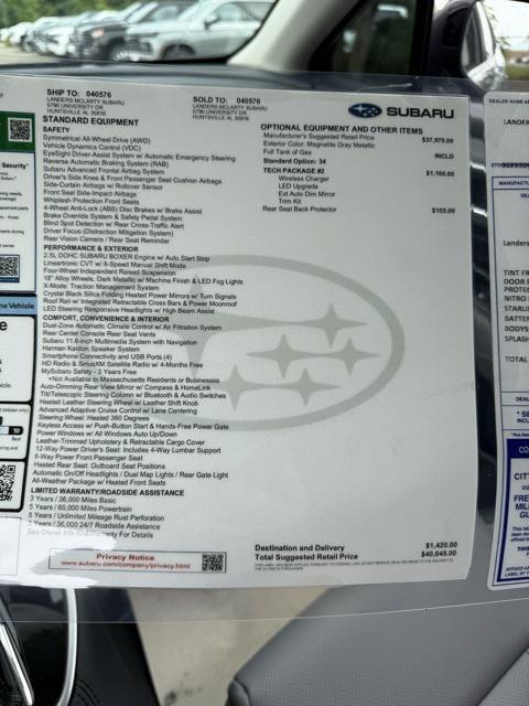 new 2025 Subaru Outback car, priced at $40,645