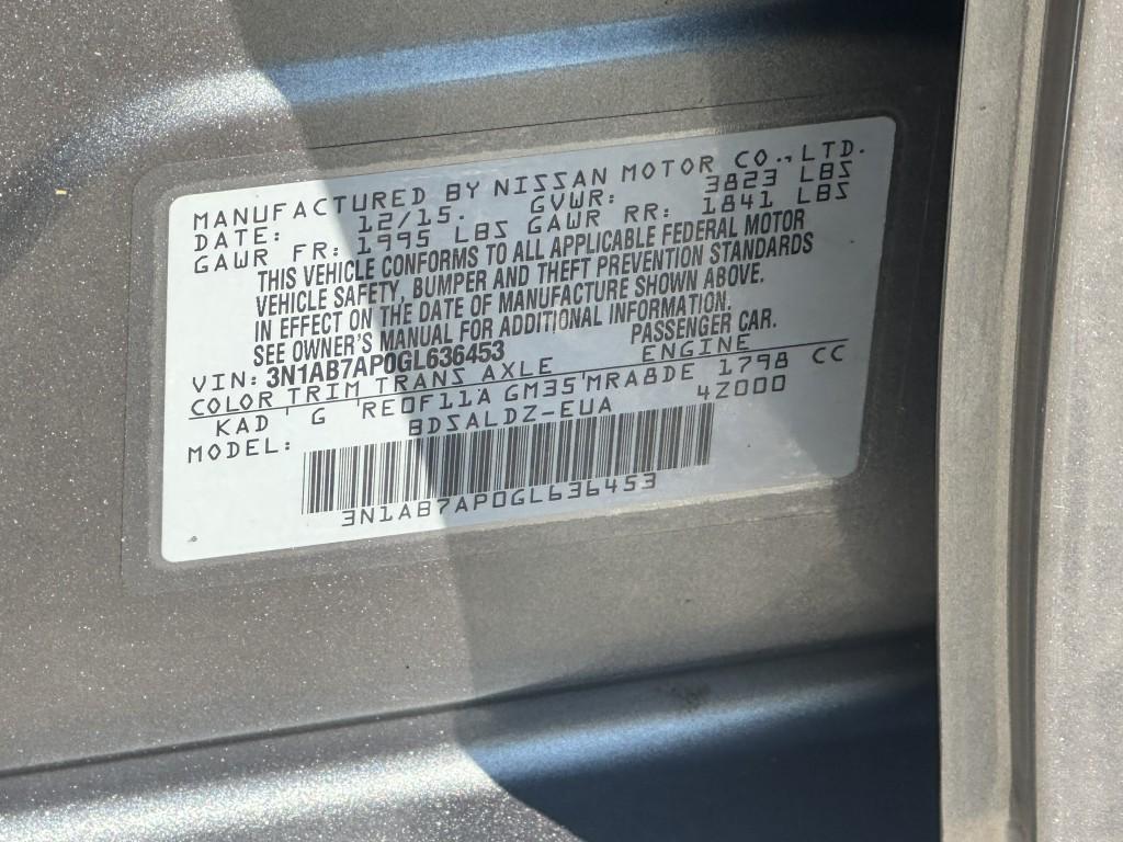 used 2016 Nissan Sentra car, priced at $5,900