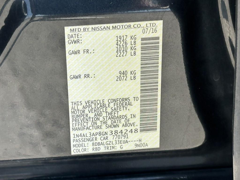 used 2016 Nissan Altima car, priced at $6,400