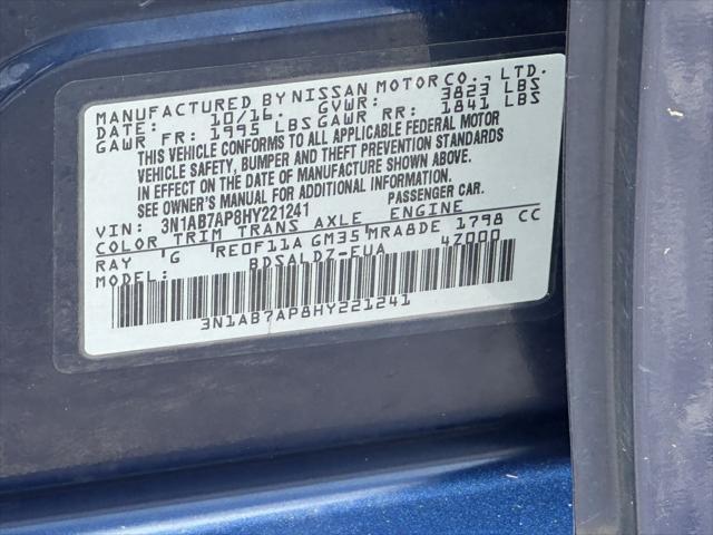 used 2017 Nissan Sentra car, priced at $7,900